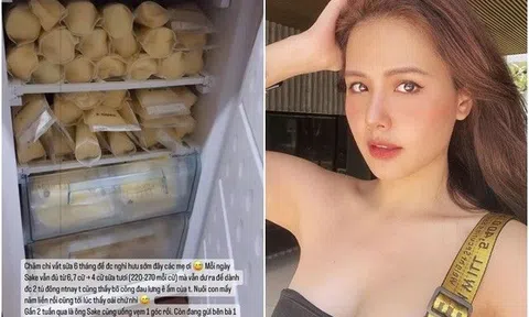 Phanh Lee phu nhân TGĐ tập đoàn nghìn tỷ vắt sữa mỗi ngày cho con bú, sữa tràn trề kín 2 tủ lạnh