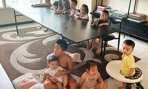 Đỗ Mạnh Cường hiếm hoi đăng ảnh bên trong ngôi nhà đông con nhất nhì Việt Nam, trông không khác lớp học mẫu giáo