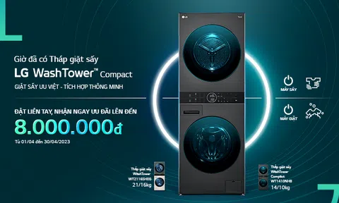 Thỏa sức lựa chọn giải pháp giặt sấy thông minh với phiên bản mới từ LG WashTower