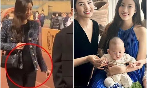 Hoa hậu nghèo nhất Việt Nam Đỗ Mỹ Linh bế một bé trai rất tinh tế, ra dáng mẹ bỉm hào môn