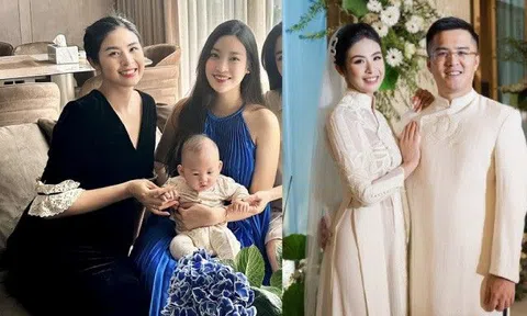 Ngọc Hân lộ vòng 2 kém thon 4 tháng sau đám cưới, Đỗ Mỹ Linh nhờ em bé che bụng khi chụp ảnh