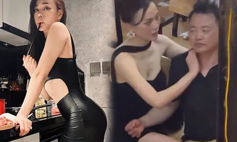 Chiếc váy "đụng" loạt mỹ nhân, giúp Phương Oanh "đốt mắt" với đường cong uốn lượn khi ngồi cạnh Shark Bình