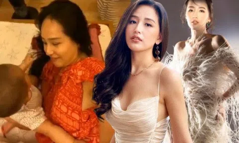 Mai Phương Thúy mặt mộc, nằm ôm một bé gái trên giường giữa tin đồn "ở ẩn" sinh con cho đại gia