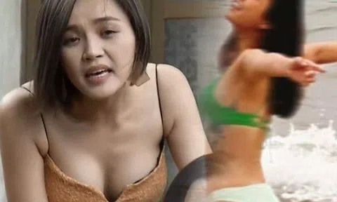 Thời là "My Sói", Thu Quỳnh đốt mắt với muôn kiểu áo trễ nải trên tivi, giờ "có tuổi" diện bikini cũng ngại