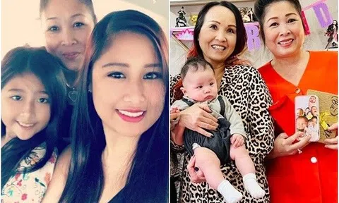 Con gái NSND Hồng Vân sang Mỹ làm dâu bạn thân 40 năm của mẹ, giờ bỉm sữa sung sướng, được mẹ chồng mẹ đẻ chăm cháu