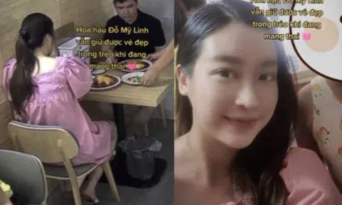 Đỗ Mỹ Linh lộ vóc dáng "chuẩn bà bầu" khi đi ăn cùng chồng chủ tịch, fan xác nhận đang mang thai