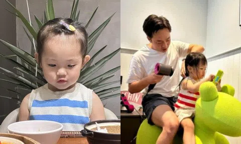 Đàm Thu Trang "giật mình" vì Suchin quá giống Cường Đô La, con gái như "bản sao" của chồng