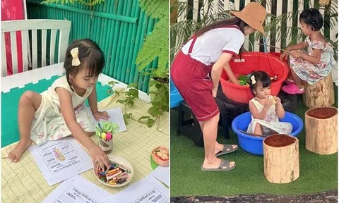 Con gái Mạc Văn Khoa ngày đầu đi mẫu giáo cực ngoan, từng sinh non 1,9kg nhưng giờ là học sinh cao nhất lớp