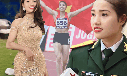 Nữ trung úy quân đội đoạt HCV SEA Games, body xịn như Ánh Viên, bỏ quần mặc váy hóa tiên nữ