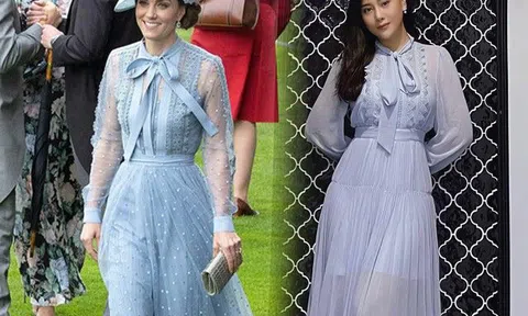 Vương phi Kate lại mặc đồ cũ 4 năm trước, đáng bàn là Phương Oanh cũng có chiếc hao hao