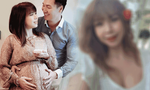 Sinh con tròn 6 tháng, vợ Mạnh Trường đẹp mặn mà như lai Tây, ông xã nịnh câu mát lòng