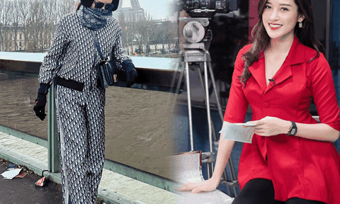 "Quốc bảo nhan sắc Việt" được báo Trung khen hết lời, đi biển không bikini, "dát" hàng hiệu từ đầu đến chân