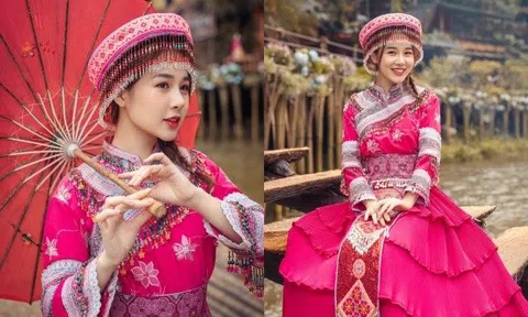 Á khôi Hà Trang khoe sắc ngọt ngào trong trang phục dân tộc