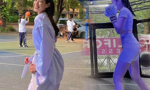 Xuất hiện mỹ nữ đấm bốc lên sàn mặc đồ bó sát, khoe đôi chân dài đến 1m11