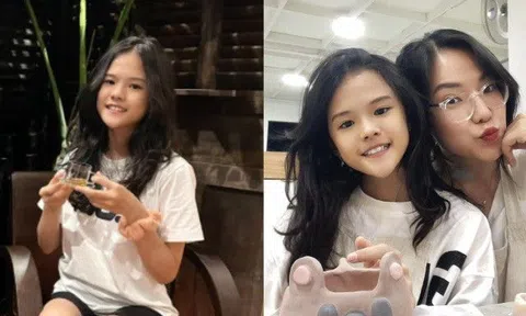 Con gái Lý Phương Châu trổ dáng chân dài như thiếu nữ ở tuổi 12, gương mặt y đúc Lâm Vinh Hải