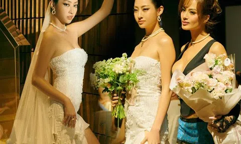 Giảng viên đại học đình đám làng Hoa hậu mặc váy cưới đẹp vô thực, sải chân dài 1m22