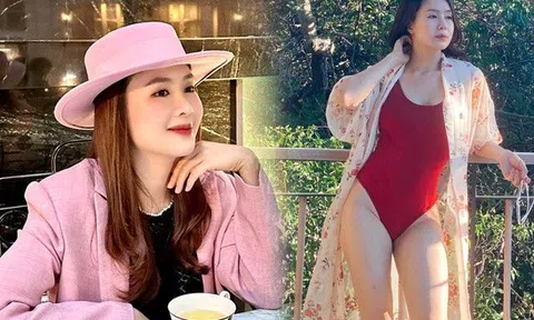 Không còn kín đáo, Hồng Diễm U45 bất ngờ diện bikini, khoe đường cong đẹp hơn sóng nước