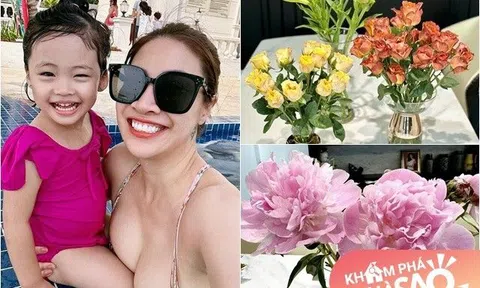 Mặc ồn ào chồng Hàn muốn bỏ con, Pha Lê an yên ngồi ngắm hoa đẹp trong nhà 6 tỷ đồng