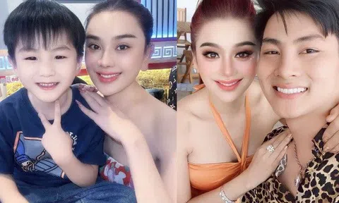 Lâm Khánh Chi gọi con trai là "anh em song sinh" của chồng cũ, không chung dòng màu nhưng giống hệt nhau