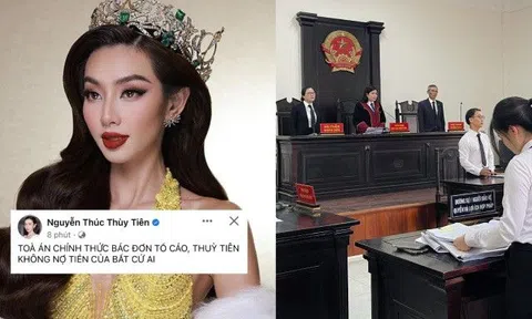 Hoa hậu Thùy Tiên thông báo được toà án bác đơn tố cáo, kết luận cô không nợ tiền Đặng Thùy Trang