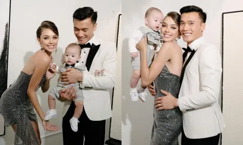 Con trai lai Tây của thủ môn Bùi Tiến Dũng được khen đẹp nhất nhà, mắt xanh mũi cao khó ai bì