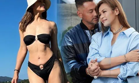 Lấy chồng lần 2 được yêu chiều, người mẫu U60 diện đồ tắm hai mảnh bốc lửa hơn con gái ruột