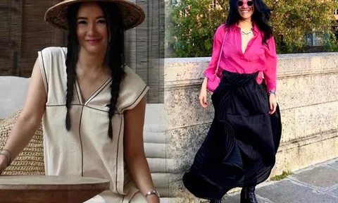 Cao ngót nghét ba mét bẻ đôi, Hồng Nhung vẫn tự tin ăn mặc thùng thình, diện áo sơ mi phanh cúc