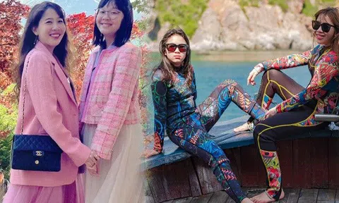 Con gái MC Diệp Chi 12 tuổi cao hơn mẹ nửa đầu, mặc đồ tắm giản dị, khoe làn da trắng nõn