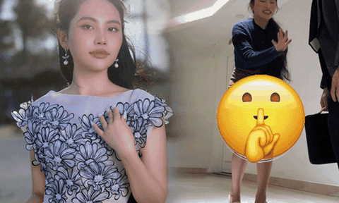 "Cô bé dân ca" Phương Mỹ Chi thử sức váy thư ký ngắn nửa đùi, khúm núm che chắn đến khổ