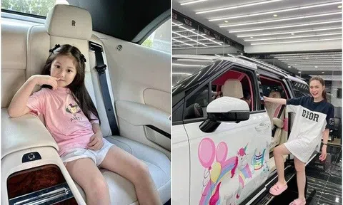 Con gái được lên lớp 2, chồng Đoàn Di Băng thưởng một xe hơi mui trần