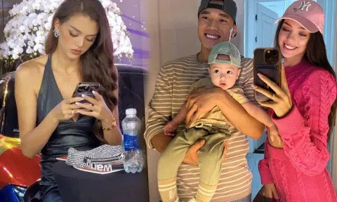 Thấy rõ ngoại hình sau sinh của vợ thủ môn Bùi Tiến Dũng qua ảnh cam thường của "team qua đường"