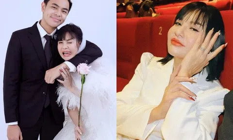 Đi cùng con trai Thái Hòa, Cát Phượng phải lên tiếng đính chính vì bị hiểu lầm là tình trẻ của quý tử