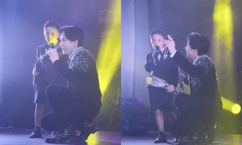 Đan Trường mặc áo đôi song ca cùng quý tử, Thiên Từ được khen đẹp trai hơn bố nhưng giọng hát còn hạn chế