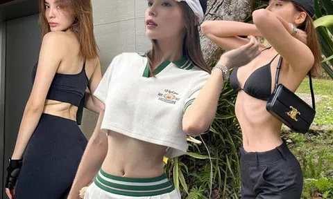 Hoa hậu từng khốn đốn vì lên web đen Nhật Bản giờ eo bé đến dị dạng, mê tập bài "rung bần bật"