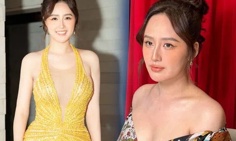 Tái xuất thảm đỏ, Mai Phương Thuý mặc đầm xẻ từ cổ đến rốn, soi cỡ nào cũng không thấy lỗi
