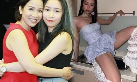 Con gái Mỹ Linh ngày càng táo bạo, đi tập dợt sân khấu mặc hở áo con, trèo lên bếp tạo dáng