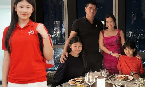 Bình Minh khoe con gái đầu lòng 13 tuổi cao 1m74, con gái út chơi không dưới 7 môn thể thao