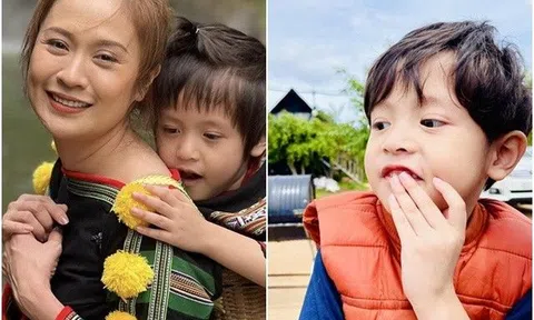 Con trai Thanh Thúy Đức Thịnh 4,5 tuổi kháu khỉnh, đáng yêu, đang bập bẹ tập nói rất tốt