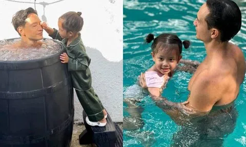 Chồng Hồ Ngọc Hà ngâm mình trong bồn nước đá, mãn nguyện khi được "gái rượu" Lisa phục vụ