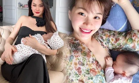 Á hậu được rước dâu bằng xe 10 tỷ không thoát cảnh chăm con mọn, "đầu bù tóc rối" ra phố có còn sang?