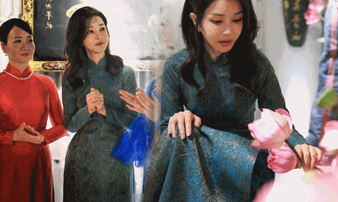 Đệ nhất phu nhân Hàn Quốc U50 trẻ như minh tinh, đến Việt Nam "nhập gia tuỳ tục", diện áo dài đẹp rạng ngời