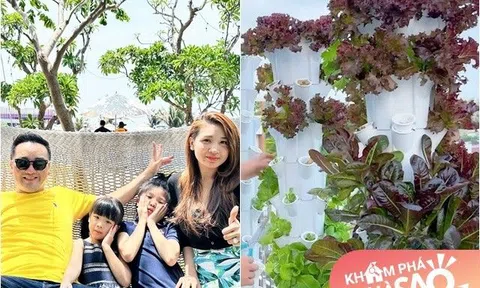 Ca sĩ "Gọi đò" sống cùng vợ đẹp con xinh trong cơ ngơi 25 tỷ, vườn rau trên sân thượng ăn mãi không hết