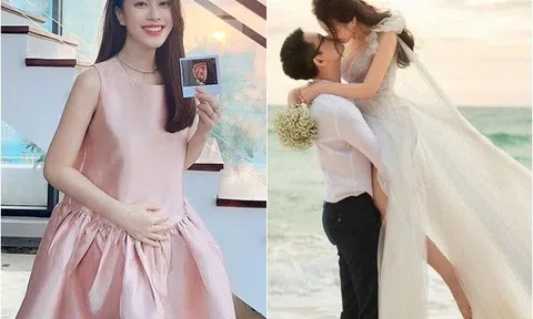 MC VTV xinh như Hoa hậu khoe tin vui, cả dàn sao chúc mừng rầm rộ: Chồng Tiến sĩ vẫn được giấu mặt