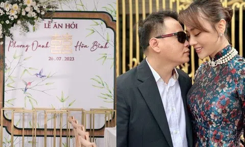 Khung cảnh lễ ăn hỏi sang trọng, ngập tràn hoa sen trắng của Phương Oanh - Shark Bình tại quê nhà Phủ Lý
