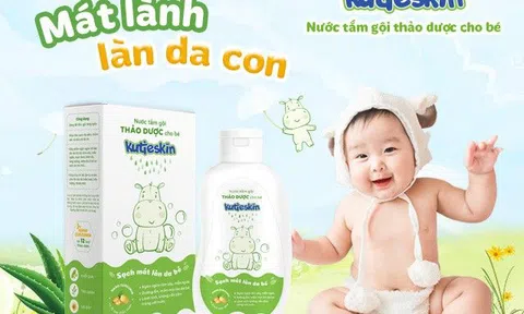 Nước tắm gội thảo dược Kutieskin chăm sóc da bé hàng ngày