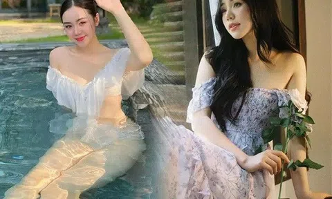 "Em gái Quỳnh Búp Bê" diện áo tắm khoe cặp đùi siêu phẩm, át cả vẻ đẹp núi rừng