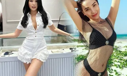 Quỳnh Thư lại phủ sóng mạng, tung ảnh mặc "không phòng hộ", chẳng thèm cài cúc áo