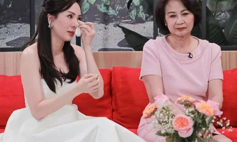 Em dâu Hoa hậu Hà Kiều Anh khóc nấc xin lỗi mẹ chồng trên sóng truyền hình