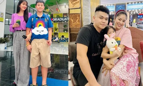 Diễn viên Lê Phương chụp ảnh gia đình 3 người với chồng trẻ và con gái, con trai riêng không có trong hình