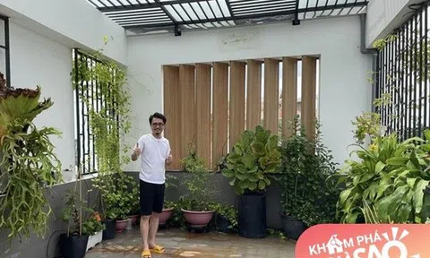 Chồng Lâm Vỹ Dạ khoe khu vườn trên sân thượng đúng mong ước của vợ, trông rộng rãi và rất "chill"